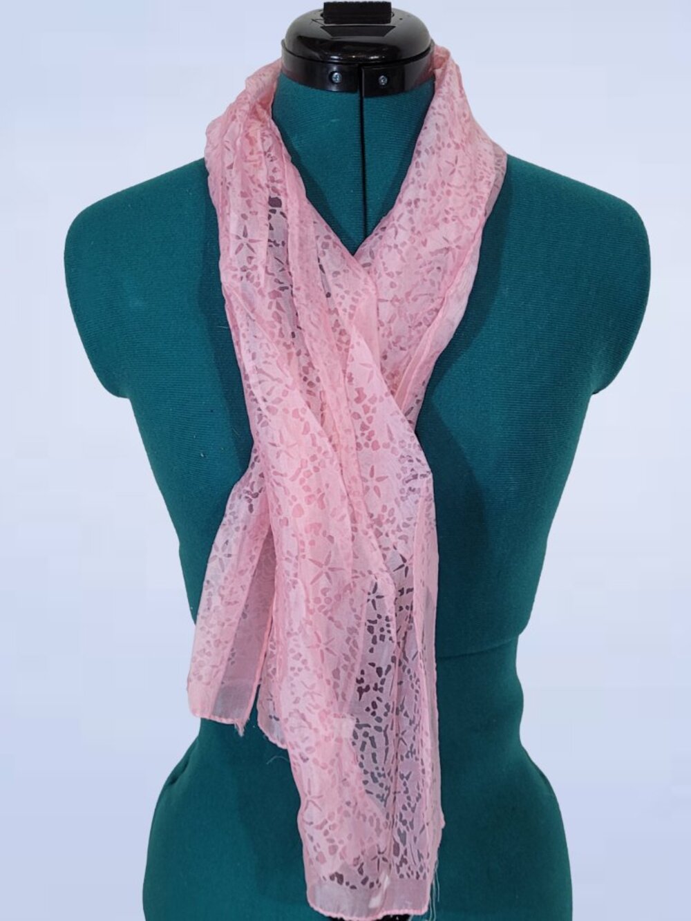 Rayon Blend Pink Rectangle Scarf